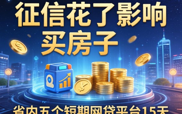 征信花了影响买房子吗，省内五个短期网贷平台15天