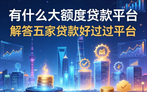 有什么大额度贷款平台，解答五家贷款好过的平台