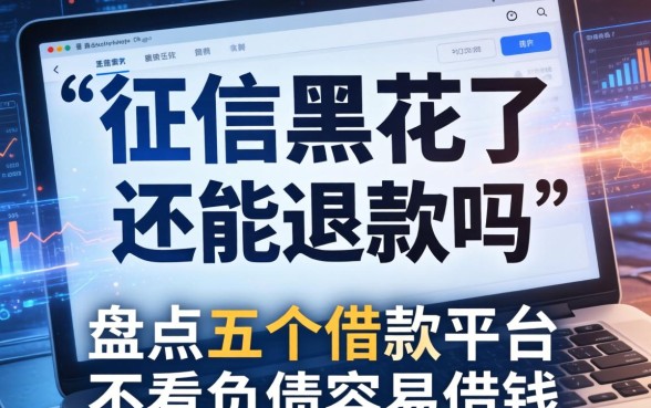征信黑花了还能退款吗，盘点五个借款平台不看负债容易借钱