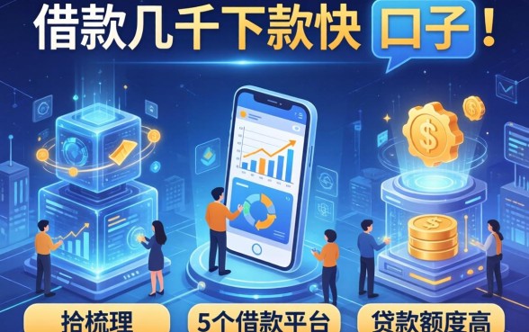 借款几千下款快的口子，梳理5个借款平台贷款额度高