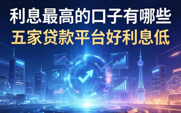 利息最高的口子有哪些，解答五家贷款平台好利息低