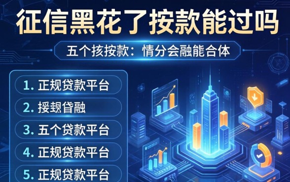 征信黑花了按揭能过吗，介绍五个正规贷款平台