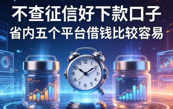 不查征信好下款的口子，省内五个平台借钱比较容易