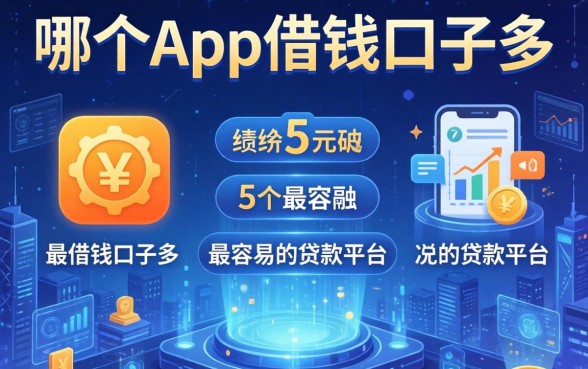 哪个app借钱口子多，归纳5个最容易的贷款平台
