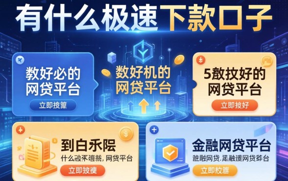 有什么极速下款的口子，总结五个比较好的网贷平台