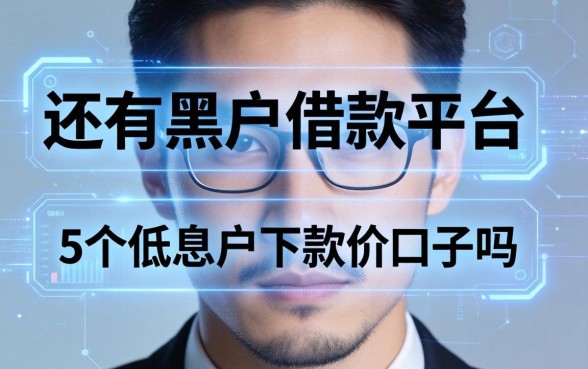 还有黑户下款的口子吗，归纳5个低息借款平台