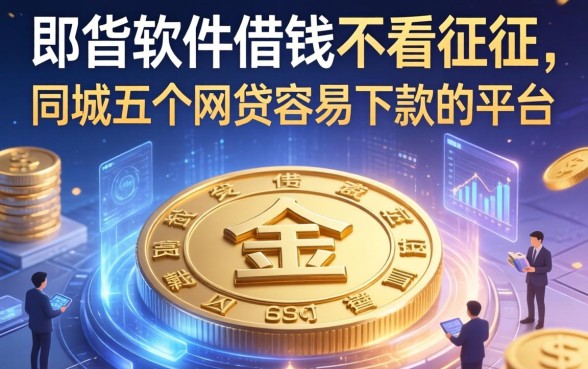 哪些软件借钱不看征信，同城五个网贷容易下款的平台