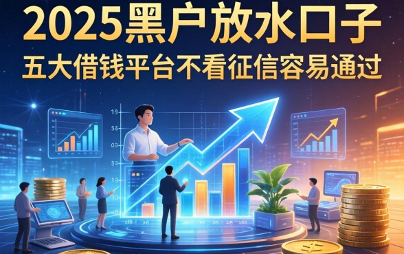 2025黑户放水口子，五大借钱平台不看征信容易通过