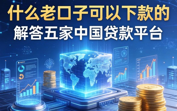 什么老口子可以下款的，解答五家中国贷款平台