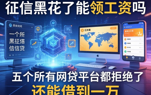 征信黑花了能领工资吗，推荐五个所有网贷平台都拒绝了还能借到一万的软件
