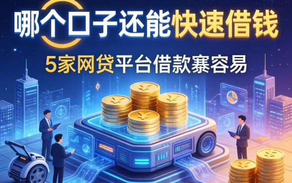 哪个口子还能快速借钱，阐述5家网贷平台借款最容易