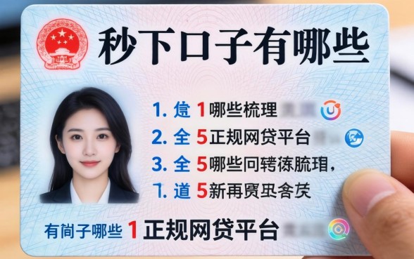 身份证秒下口子有哪些，梳理5个哪些是正规网贷平台