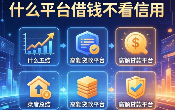 什么平台借钱不看信用，总结五个高额贷款平台