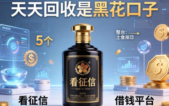 天天回收是黑花口子吗，整合5个不看征信的借钱平台