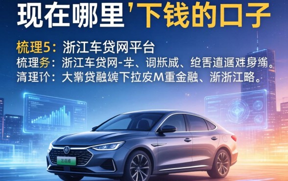 现在哪里有下钱的口子，梳理5个浙江车贷网平台