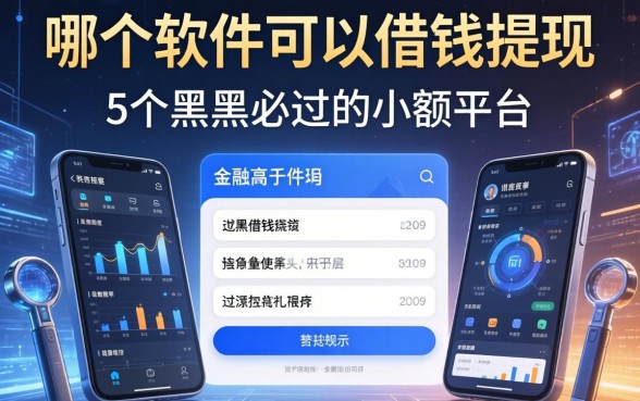 哪个软件可以借钱提现，梳理5个黑户必过的小额平台