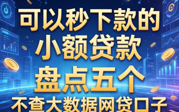 可以秒下款的小额贷款，盘点五个不查大数据的网贷口子