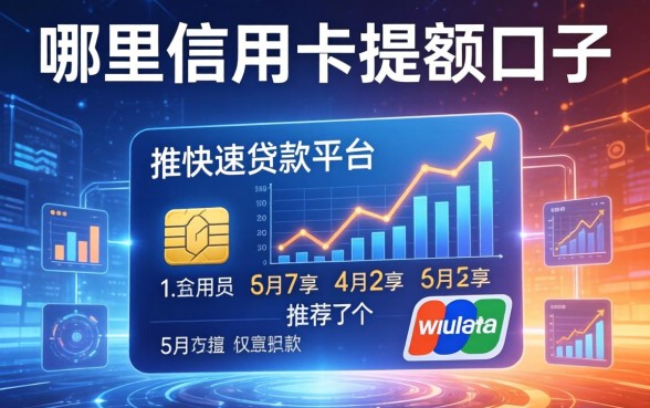 哪里有信用卡提额口子，推荐五个快速贷款平台