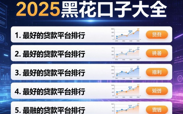 2025黑花口子大全，例举5个最好的贷款平台排行
