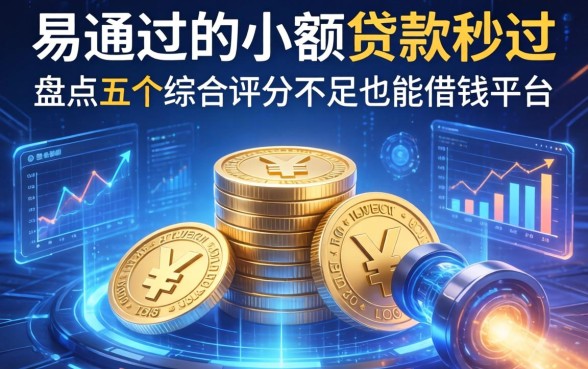 易通过的小额贷款秒过，盘点五个综合评分不足也能借钱的平台
