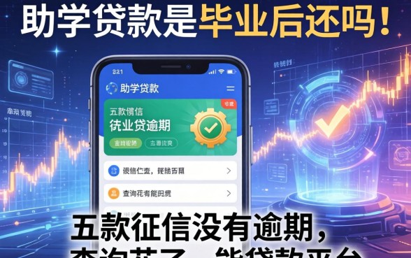 助学贷款是毕业后还吗，探讨五款征信没有逾期,查询花了,能贷款的平台