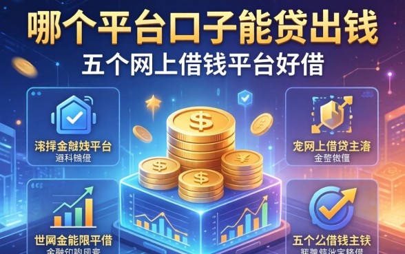 哪个平台口子能贷出钱，介绍五个网上借钱平台好借