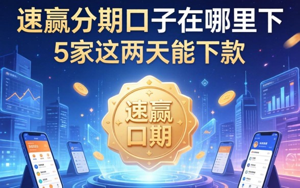 速赢分期口子在哪里下，阐述5家这两天能下款的软件