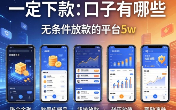 一定下款的口子有哪些，分享五个无条件放款的平台5w