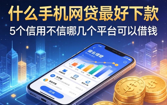 什么手机网贷最好下款，归纳5个信用不好哪几个平台可以借钱