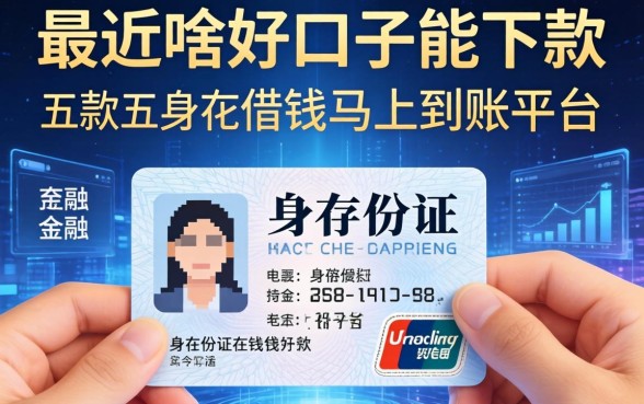 最近要啥好口子能下款，探讨五款身份证借钱马上到账的平台
