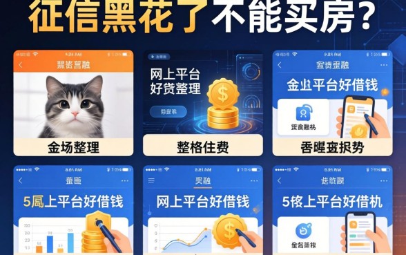 征信黑花了不能买房吗，整理五个网上平台好借钱