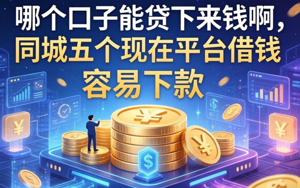 哪个口子能贷下来钱啊，同城五个现在平台借钱容易下款