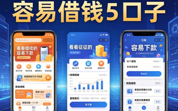 容易借钱的口子有哪些，例举5个借钱软件不看征信的容易下款的