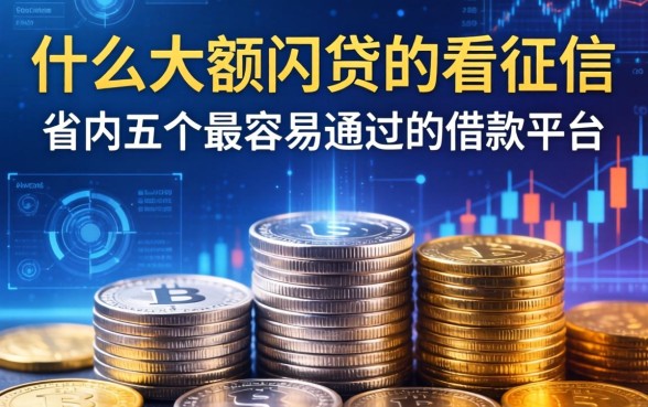 什么大额网贷不看征信，省内五个最容易通过的借款平台