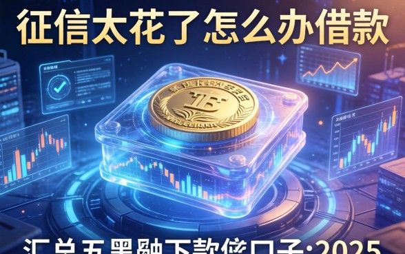 征信太花了怎么办借款，汇总五个黑户下款的口子2025