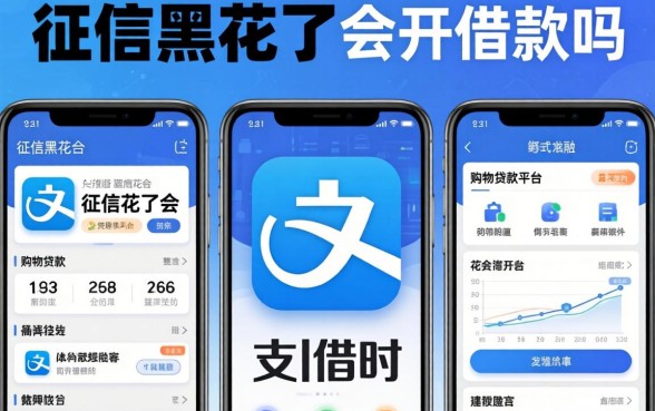 征信黑花了会开借呗吗，整合5个购物贷款平台