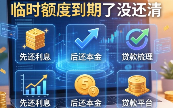 临时额度到期了没还清，梳理5个先还利息后还本金的贷款平台