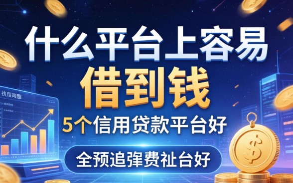 什么平台上容易借到钱，例举5个信用贷款平台好