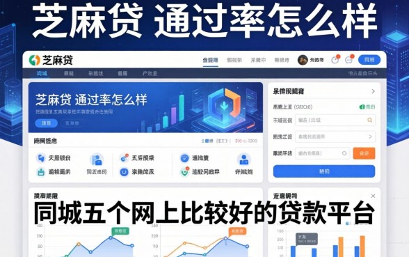 芝麻贷的通过率怎么样，同城五个网上比较好的贷款平台