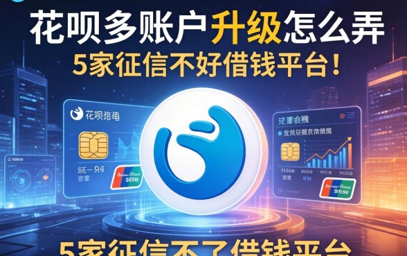 花呗多账户升级怎么弄，阐述5家征信不好借钱的平台