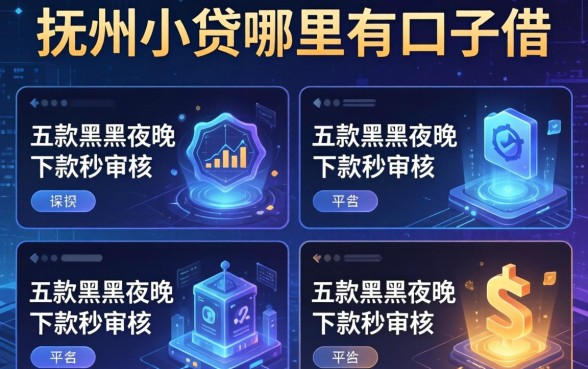 抚州小贷哪里有口子借，探讨五款黑户夜晚下款秒审核的平台