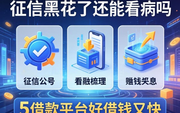 征信黑花了还能看病吗，梳理5个借款平台好借钱又快