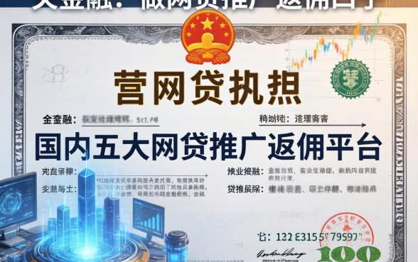 营业执照做网贷的口子，国内五大网贷推广返佣平台