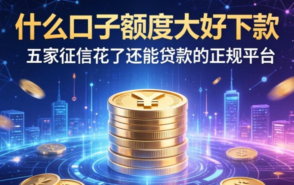 什么口子额度大好下款，解答五家征信花了还能贷款的正规平台