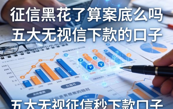 征信黑花了算案底么吗，五大无视征信秒下款的口子