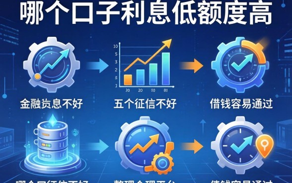 哪个口子利息低额度高，整理五个征信不好平台借钱容易通过