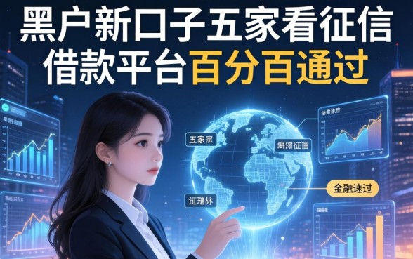 黑户新口子有哪些系列，解答五家不看征信的借款平台百分百通过