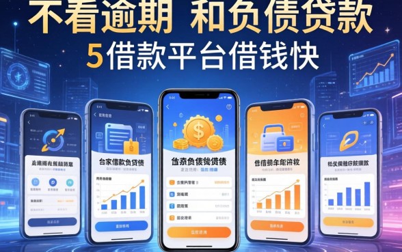 不看逾期和负债的贷款，阐述5家借款平台借钱快