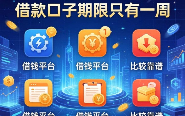 借款口子期限只有一周，例举5个借钱平台比较靠谱