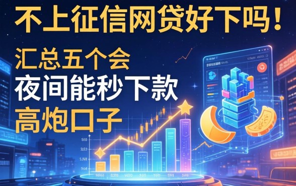 不上征信的网贷好下吗，汇总五个夜间能秒下款的高炮口子